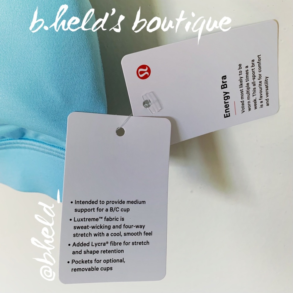 lululemon Energy Bra in Blue Chill (Pastel Blue) Size 4 Brand New NWT - Picture 6 of 15